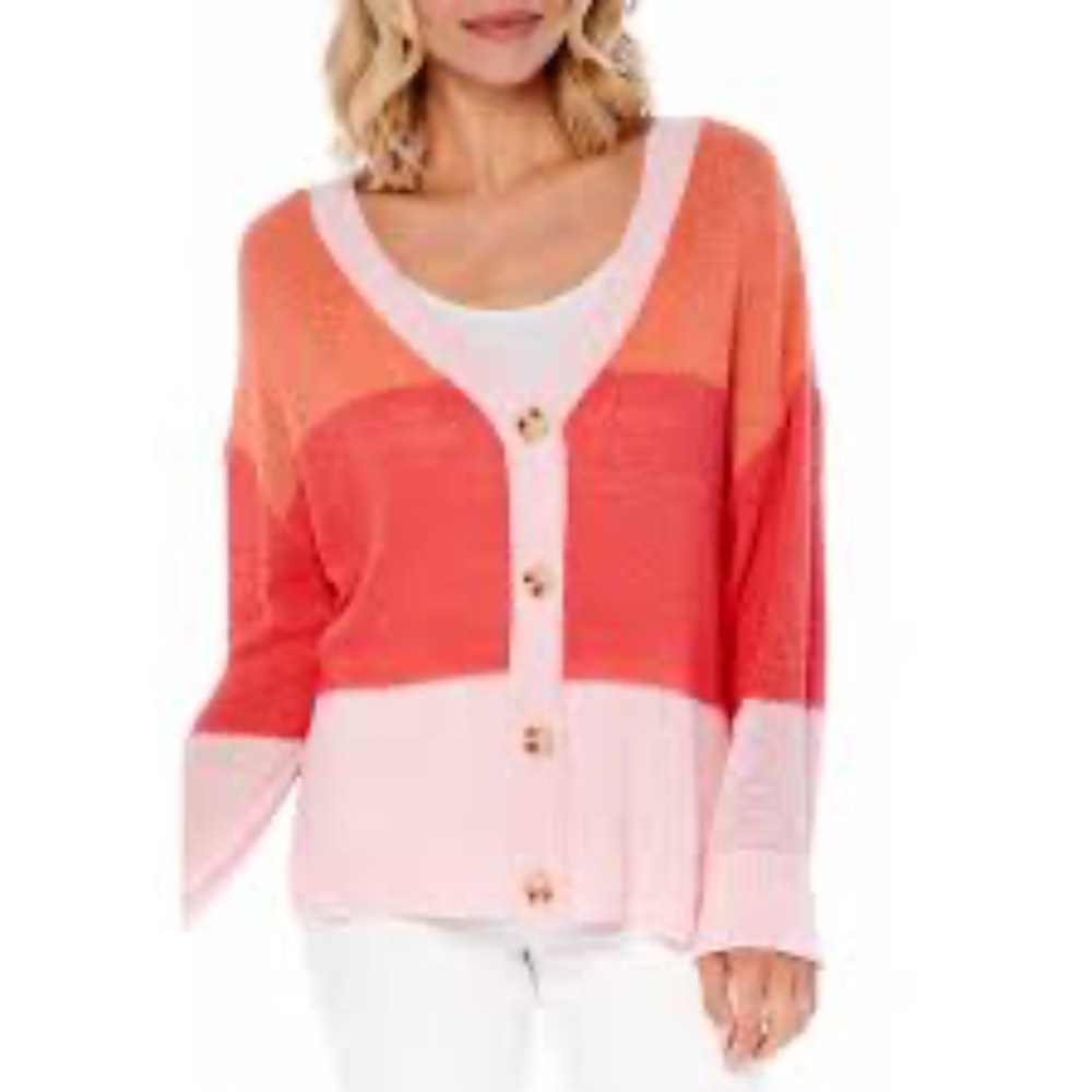 Mud Pie New Striped Cardigan M/L